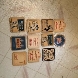 Lot of 11 Vintage Hamms Beer Coasters 70s